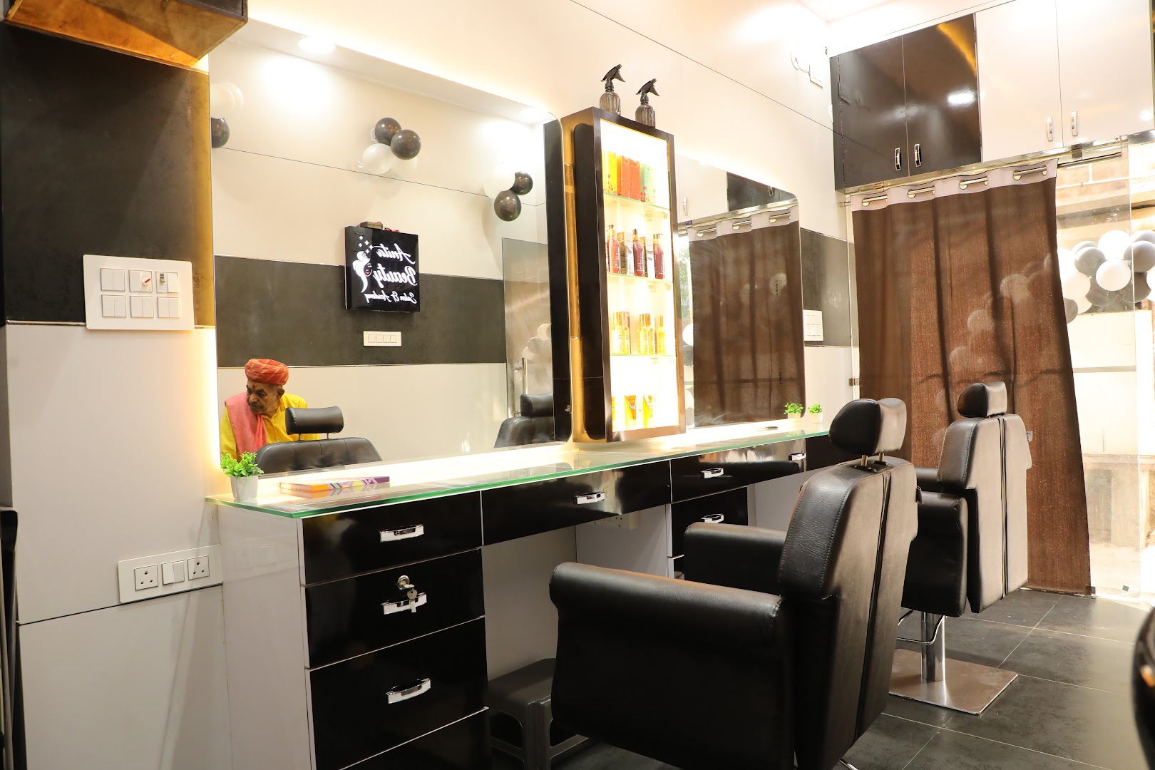 At the salon